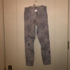 Floral Sketch Print Lululemon Leggings